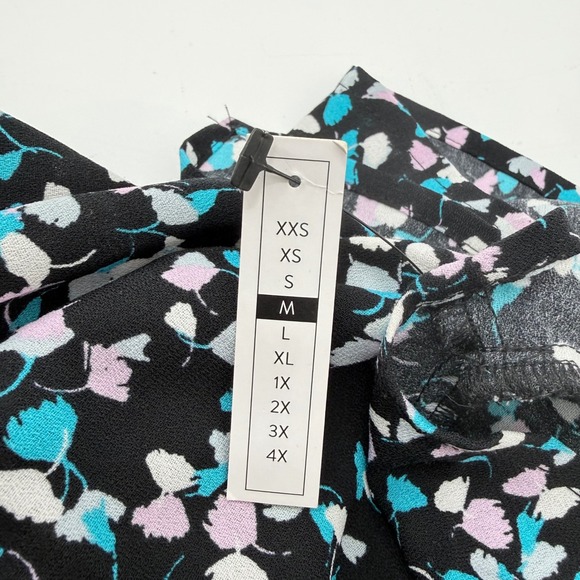 Leith Floral Wrap Dress Short Sleeve Midi M Tie Waist Lightweight Spring Summer - Picture 8 of 8